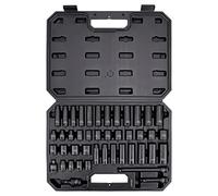 Amazon Basics 44 pièces douilles à choc 6 pans de 3/8’’ (9,5 mm) avec mallette de transport