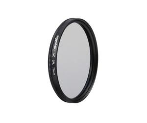 Amazon Basics 77 mm Filtre de Protection Polarisant Circulaire pour des Couleurs Plus Profondes, Réduction des Reflets et des Éblouissements, Multi-Couches, Protège contre la Poussière