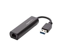 Amazon Basics Adaptateur Internet USB 3.0 vers 10/100/1000 Gigabit Ethernet, Noir, 1 pièce