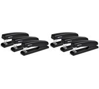 Amazon Basics Agrafeuses Avec 1000 Agrafes, Lot de 6, Capacité de 10 Feuilles, Base Antidérapante en Caoutchouc, Maison, Bureau, Noire
