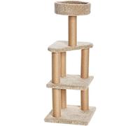 Amazon Basics Arbre à chat avec griffoirs, pour usage domestique, beige, taille L (45 x 45 x 117 cm)