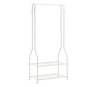 Amazon Basics Armoire avec deux étagères inférieures, Blanc, 75 x 36.5 x 150 cm (L x W x H)