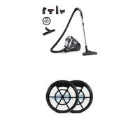 Amazon Basics Aspirateur Traîneau sans Sac 1,3L Compact Léger avec Suceur 3-en-1, Filtre HEPA + 2 Filtres Supplémentaires, 850W, pour Moquettes et Sols Durs, Gris