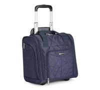 Amazon Basics Bagage cabine compact, 35.5 cm, Bleu marine matelassé