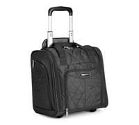 Amazon Basics Bagage cabine compact, roulettes 360, 35.5cm, Noir matelassé