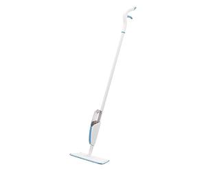 Amazon Basics Balai Pulvérisateur, 1 Serpillère et 1 Chiffon en Microfibre Réutilisable, Bleu et Blanc