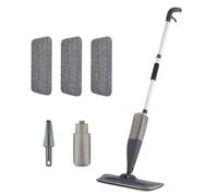 Amazon Basics Balai Vaporisateur pour Nettoyage Sec et Humide des Sols, avec 3 Serpillières Lavables et Un Grattoir