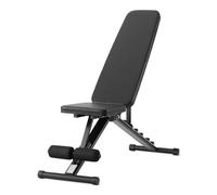 Amazon Basics Banc de musculation réglable et pliable pour salle de sport à domicile, Noir, 135 x 38 x 116 cm