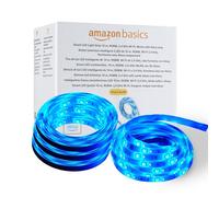 Amazon Basics Bande lumineuse LED intelligente de 10 m, RVB et blanc, Wi-Fi 2,4 GHz, fonctionne avec Alexa uniquement, Multicolore