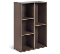 Amazon Basics Bibliothèque cubique avec 5 compartiments de rangement, Marron (Expresso), 23.5 x 49.5 x 80 cm