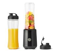 Amazon Basics Blender Portable pour Smoothies avec 2 Verres de Voyage, 600ml, 300W, Noir