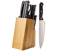 Amazon Basics Bloc de Couteaux 14 pièces, Noir