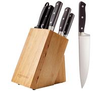 Amazon Basics Bloc de Couteaux, 9 pièces, Noir