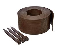 Amazon Basics Bobine de bordure avec 10 piquets, 13 cm/5 pouces x 12 m/40 pieds, brun