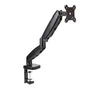 Amazon Basics Bras de Bureau à Vérin à Gaz pour un Écran, Tension Réglable, Compatible avec les Moniteurs de 38cm à 69cm, Supporte 2kg à 7kg, Compatible VESA 75mm × 75mm et 100mm × 100mm, Noir