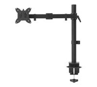 Amazon Basics Bras de Bureau Réglable pour Écran, Compatible avec Moniteurs jusqu’à 81cm (97cm format Ultralarge) et jusqu’à 10kg, Tension Réglable, Compatible VESA 75mm × 75mm et 100mm × 100mm, Noir