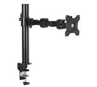 Amazon Basics Bras de support Simple à fixation pour écran Hauteur réglable Acier, Noir