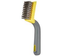 Amazon Basics Brosse grattoir large en acier inoxydable avec poignée ergonomique, Noir, Jaune