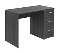 Amazon Basics Bureau d'ordinateur moderne avec 3 tiroirs, montage facile, 56 x 110 x 73,5 cm, gris foncé