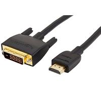 Amazon Basics Câble adaptateur HDMI-A vers DVI, Bidirectionnel 1080P, Plaqué or, 0.9 m, lot de 10, Noir