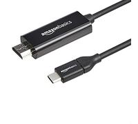 Amazon Basics Câble adaptateur USB-C vers HDMI (compatible Thunderbolt 3) 4K @30 Hz - 0.3 m, noir