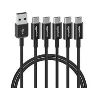 Amazon Basics Câble de chargement rapide USB-C vers USB-A 2.0, débit de 480 Mbit/s, certifié USB-IF, pour Apple iPhone 16/15, iPad, Samsung Galaxy, tablettes, ordinateurs portables, 0.9 m, noir