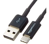 Amazon Basics Câble de chargement rapide USB-C vers USB-A 2.0, débit de 480 Mbit/s, certifié USB-IF, pour Apple iPhone 16/15, iPad, Samsung Galaxy, tablettes, ordinateurs portables, 1.8 m, noir