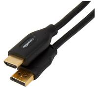 Amazon Basics Câble DisplayPort vers HDMI avec connecteurs plaqués Or - 7.6 m, Noir