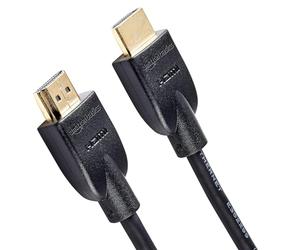 Amazon Basics Câble HDMI 4K de 7.6 m- Haute performance 18 Gbps avec Ethernet, 4K@60Hz, 2160p, Noir