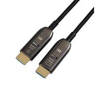 Amazon Basics Câble HDMI haute vitesse en fibre optique tressée, 10 m, Noir