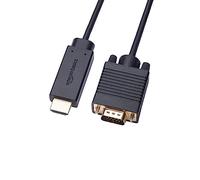 Amazon Basics Câble HDMI (source) vers (affichage) VGA - NON bidirectionnel - plaqué or, 6 feet, noir