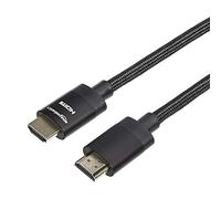 Amazon Basics Câble HDMI tressé de qualité supérieure - prend en charge Ethernet, la 3D, la vidéo HDR 4K et la fonction canal de retour audio (ARC) (vidéo 4K à 60 Hz, 18 Gbits/s) - 3 m, Noir