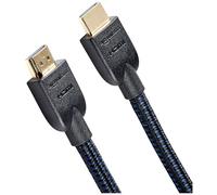 Amazon Basics Câble HDMI tressé HDMI mâle A vers mâle A, 4.6 m, Noir et Bleu