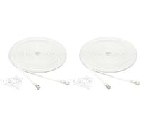 Amazon Basics Câble réseau Internet Ethernet Gigabit plat Cat-7 RJ45, 15.2 m, Blanc (Lot de 2)
