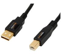 Amazon Basics Câble USB 2.0 A-mâle vers B-mâle avec connecteurs plaqué Or (3 m), Noir