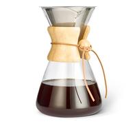 Amazon Basics Cafetière Filtre Manuelle, 86,4cl Verre Borosilicaté, Sans BPA, Filtre Réutilisable en Acier Inoxydable