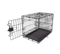 Amazon Basics Cage pour chien, Pliable en fil métallique avec plateau, Porte simple, L 56 x l 33 x H 41 cm, Noir