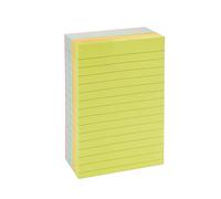 Amazon Basics Carrée blocs de feuillets autocollants lignés, Lot de 5, Couleurs assorties, 102 x 152 mm