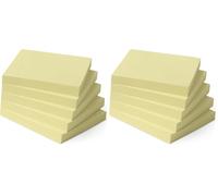 Amazon Basics Carrée notes adhésifs, Lot de 10, 7.6 x 7.6 cm, Jaune