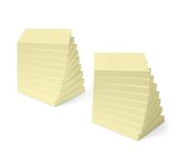 Amazon Basics Carrée notes adhésifs, Lot de 18, 7.6 x 7.6 cm, Jaune