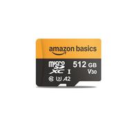 Amazon Basics Carte microSDXC de 512 Go avec Adaptateur, Vitesse de Lecture jusqu’à 200 Mo/s, Lot de 1
