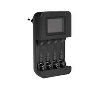 Amazon Basics Chargeur de numérique et Intelligent, pour 4 Piles AA, AAA, Noir