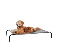 Amazon Basics Chien Lit surélevé et rafraîchissant pour animaux de compagnie, Fer, L taille, Gris, 130 x 80 x 19 cm