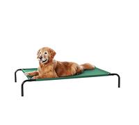 Amazon Basics Chien Lit surélevé et rafraîchissant pour animaux de compagnie - L taille, Fer, Vert, 130 x 80 x 19 cm