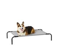 Amazon Basics Chien Lit surélevé et rafraîchissant pour animaux de compagnie -Taille M, Textile, Gris, L 110 x l 65 x H 19 cm
