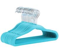Amazon Basics Cintres Antidérapants en Velours pour Enfants, Taille Bébé, 29,4cm, Lot de 30, Bleu