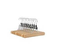 Amazon Basics cintres en Bois pour Pantalons, 10 pièces, Naturel, 25 x 2.7 x 16.5 cm