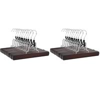 Amazon Basics cintres en Bois pour Pantalons, 10 pièces, Rouge Cerise (Lot de 2)