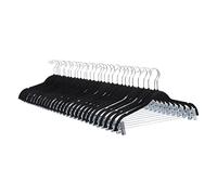 Amazon Basics Cintres en velours avec pinces pour jupes - lot de 24, noir