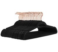 Amazon Basics Cintres en velours pour costumes, Lot de 50, noir/doré